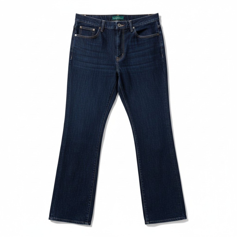 Lauren Ralph Lauren Womens‎ Indigo Dark Wash Bootcut Jeans Size 14 Stretch Denim
